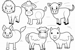 simple farm animal designs
