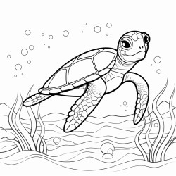 turtle under water