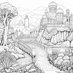 un paisaje de pars en tonos anaranjados