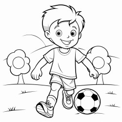 a kit playing soccer