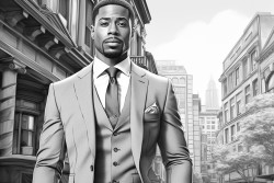 black man in a suit