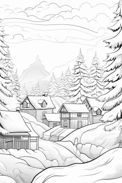 fun christmas winter scene