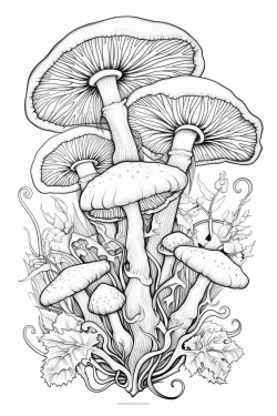 magic wand leaves mushrooms filligree