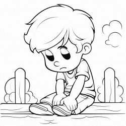 un nio triste pidiendo perdon