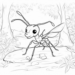 ant in the forest painting