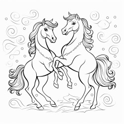 horses dancing