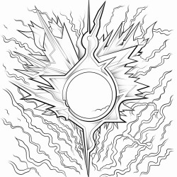 a clipart bolt and simpel non color coloring pag