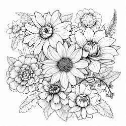 detailed various small flowers whole page