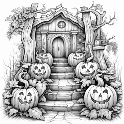 halloween spooky jackolanterns