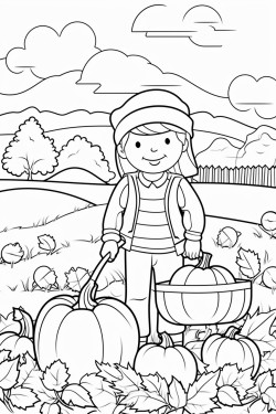 september fall day at a pumpkin patch with apples and apple cider