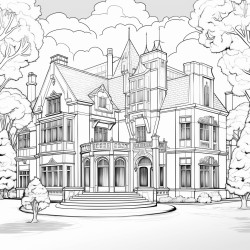 art deco style manor in thew park
