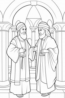 the angel gabriel and the priest zechariah in the temple