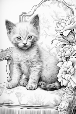 young siamese kitten playing on the couch with an sokoto kitten