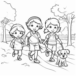 des enfants sur un parcours de motricit