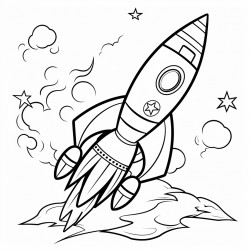 rocket on moon