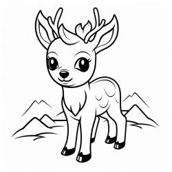 a cute icelandic deer