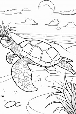 sea turtle on the beach