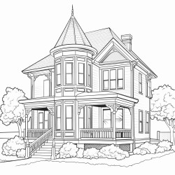 a tall elegant victorian house