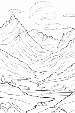 glacier and mountains