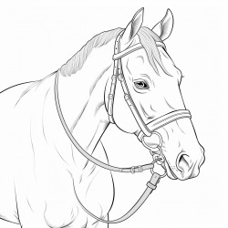 5 horse colouring pages