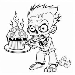 19cute zombies eating cupcakes