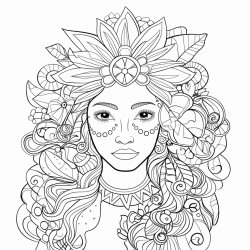 a women with every race and culture as fragents of her face