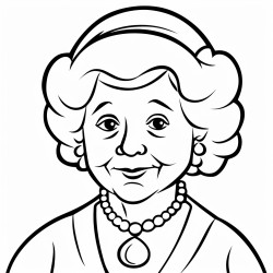 una anciana sentada