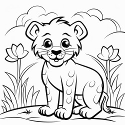 simple coloring pages for kids animals