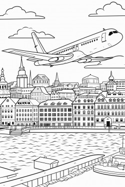 german planes soar over the port city of hamburg