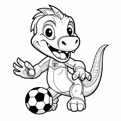 dinosaurio futbolista