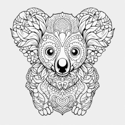 koala mandala style