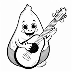 aguacate tocando la guitarra