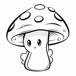 a cute mushroom with a deadlylooking red cap and spots