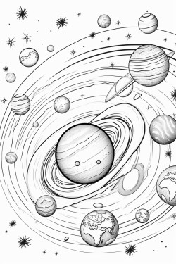 space with planets and some astrology