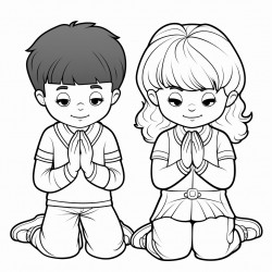 children praying