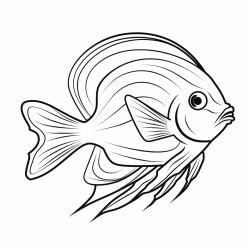 angelfish that swim with fins so bright gliding through the ocean light