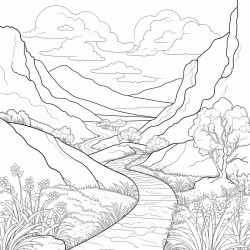 mountain path leading into the distance