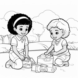 black girls playing