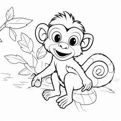 monkey with oatmeal dripping from his face who lives in the jungle