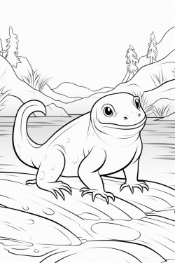 hellbender salamander in river