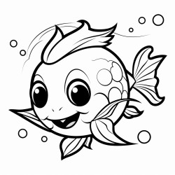 kawaii anglerfish with a glowing lure and a mischievous grin
