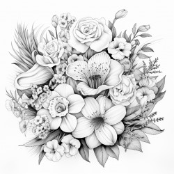 flower arrangement without stems