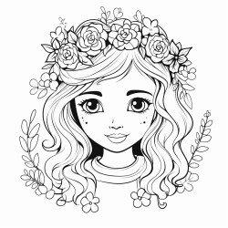 girl in flower crown
