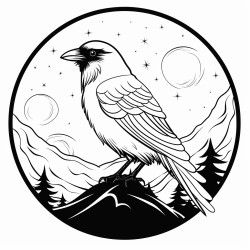 a bird with feathers that glow like the northern lights