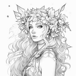 a elf girl who is earth themed