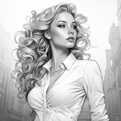 business woman turned to the side face not visible