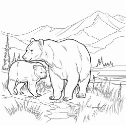 bears grazing
