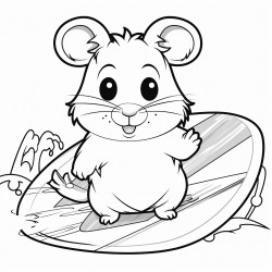 cute hamster surfing