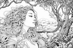 a woman in a natural place that embrace a tree