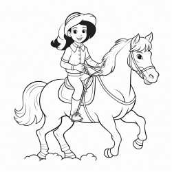 a girl riding a horse